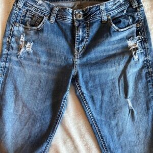 Distressed Blue Women's Jeans